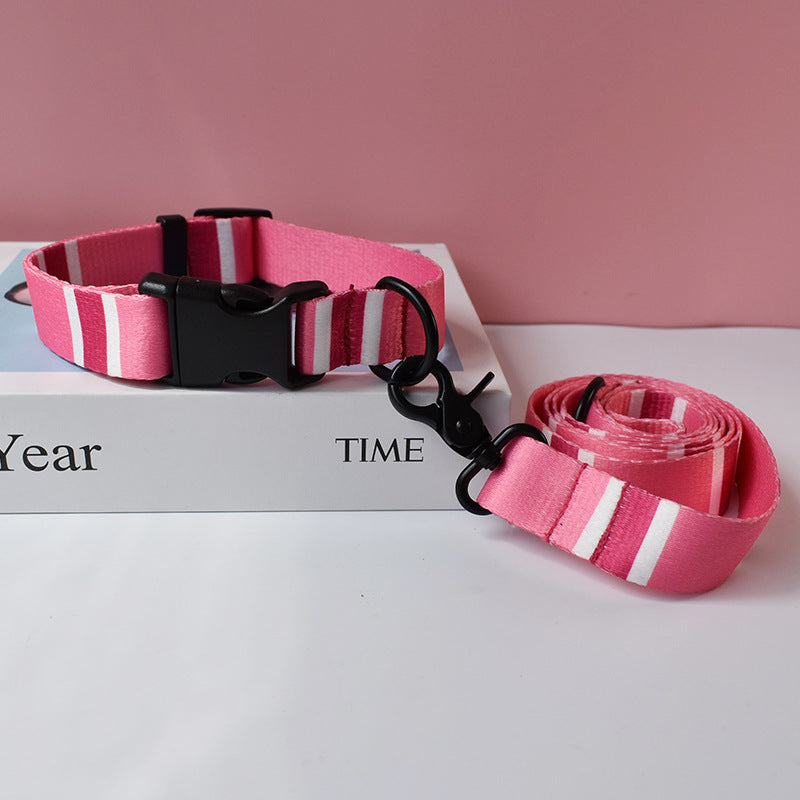Ethnic Style Webbing Printed Pet Collar Outdoor Dog Walking Dog Leash